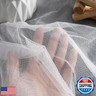 CABODYALS 39.4x63 Inch Polyester Mesh Fabric White Breathable Netting Sheer Tulle Fabric by The Yard Soft Voile Solid Mosquito Net Fabric for Sewing Making Crafts Wedding Dresses Clothes Decor Supply