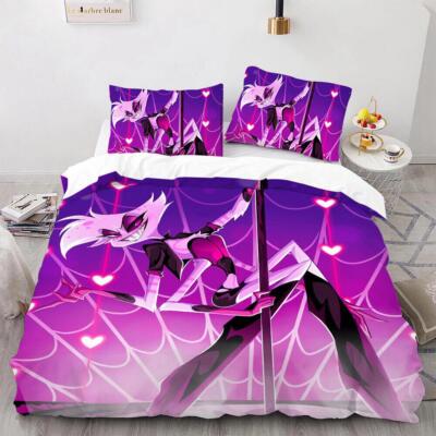 Hazbin Hotel Anime Alastor Helluva Boss Gift 17 Quilt Duvet Cover Set