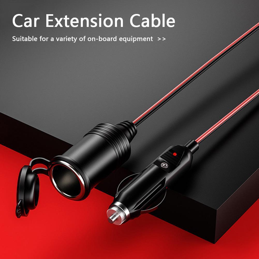 12V 24V Cigarette Lighter Extension Cord Car Charger w/ Cigarette Lighter Socket