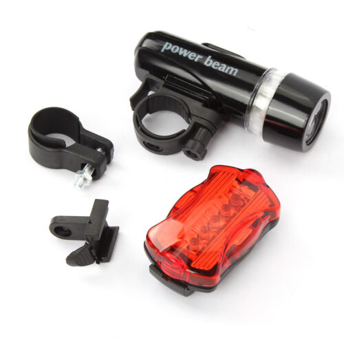 2 set Waterproof 5 LED Lamp Bike Bicycle Front Head Light+Rear Safety Flashlight 10