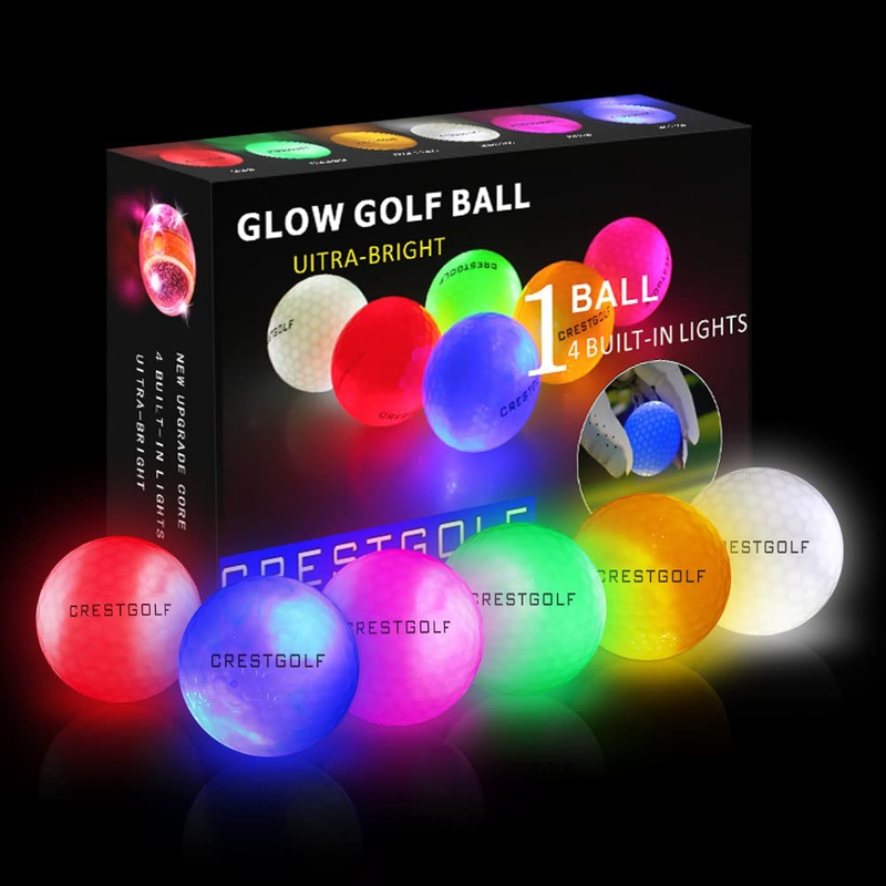 Balls ,glow Golf Ball With 4 Light Sources Super Bright In
