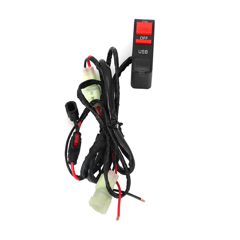 For KLX110 & CRF110 Pitbike Plug&Play LED Headlight Light Bar Kit w/ USB Switch