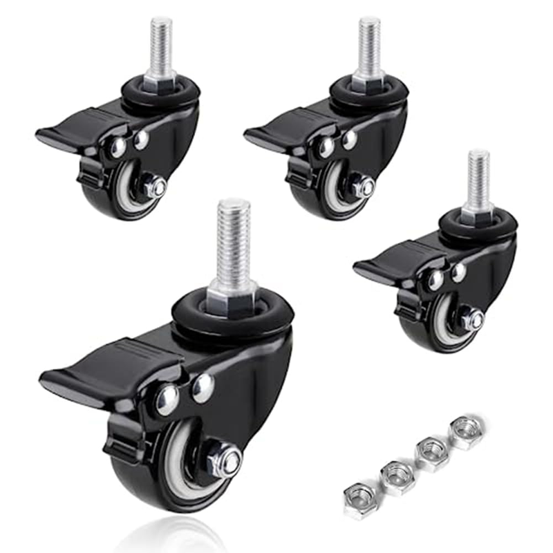 Duty - Threaded Stem Mount (5/16In) Swivel Casters Caster Wheels Heavy Duty with