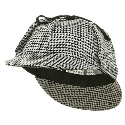 Adult Sherlock Holmes Detective Sleuth Costume Hat With Pipe & Magnifying Glass