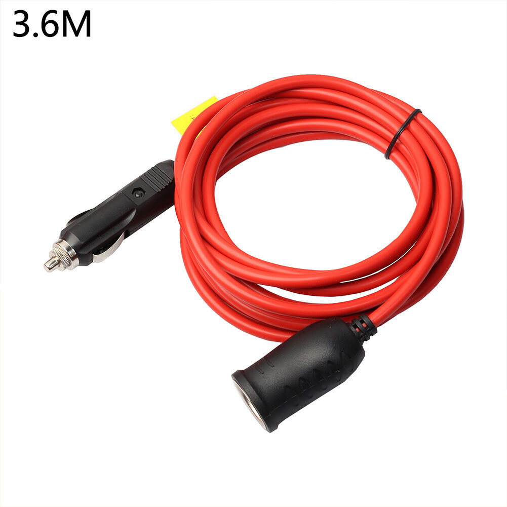12V Cigarette Lighter Extension Cord Cable 12 FT Heavy Duty DC Power Socket Plug