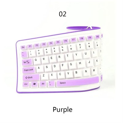 Foldable Silicone 109 Keys Keyboard Waterproof Rollup Flexible USB for PC Laptop