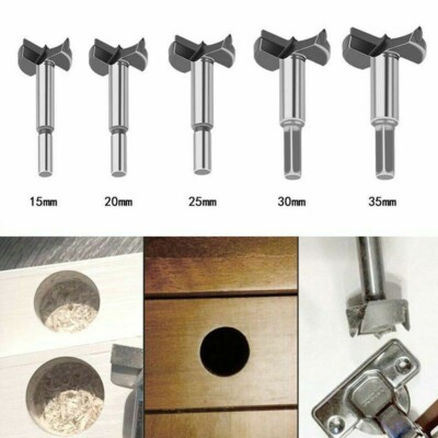 5Pcs/Set 15-35mm Forstner Drill Bits Set Hinge Hole Cutters Woodworking Hole Saw