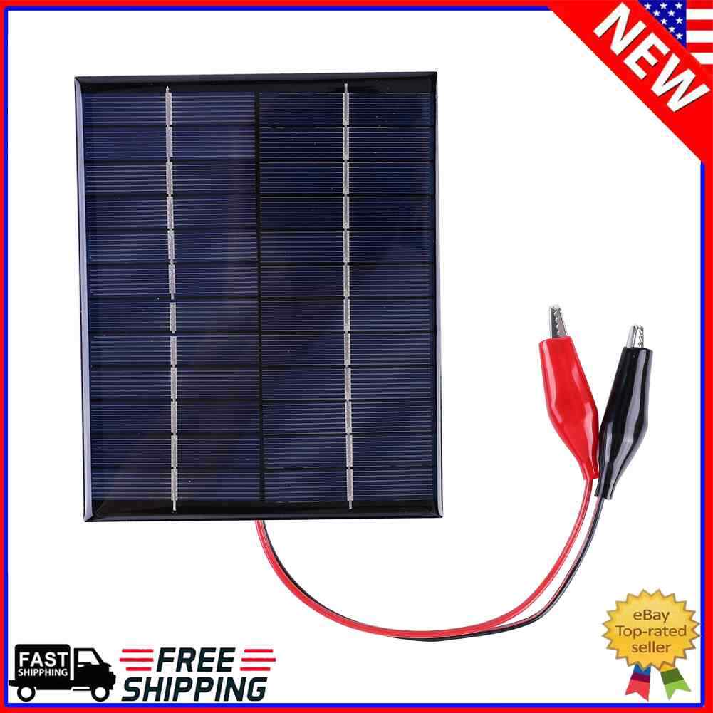 Waterproof Solar Panel 5W 12V Outdoor Portable DIY Polysilic
