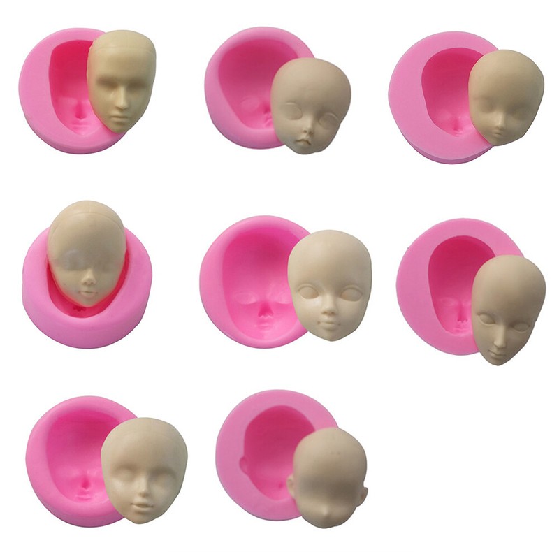 Face Mold Cute Baby Face Silicone Molds Doll Faces for Crafts Handmade Clay Mold