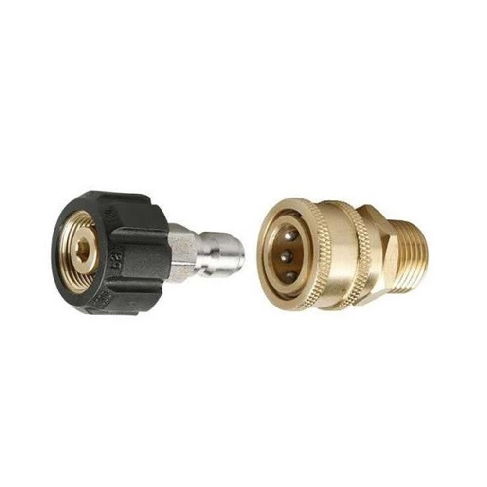 Hochdruckreiniger-Adaptersatz 5000PSI M22 1//4 Schwenk-Schnellkupplungssatz.