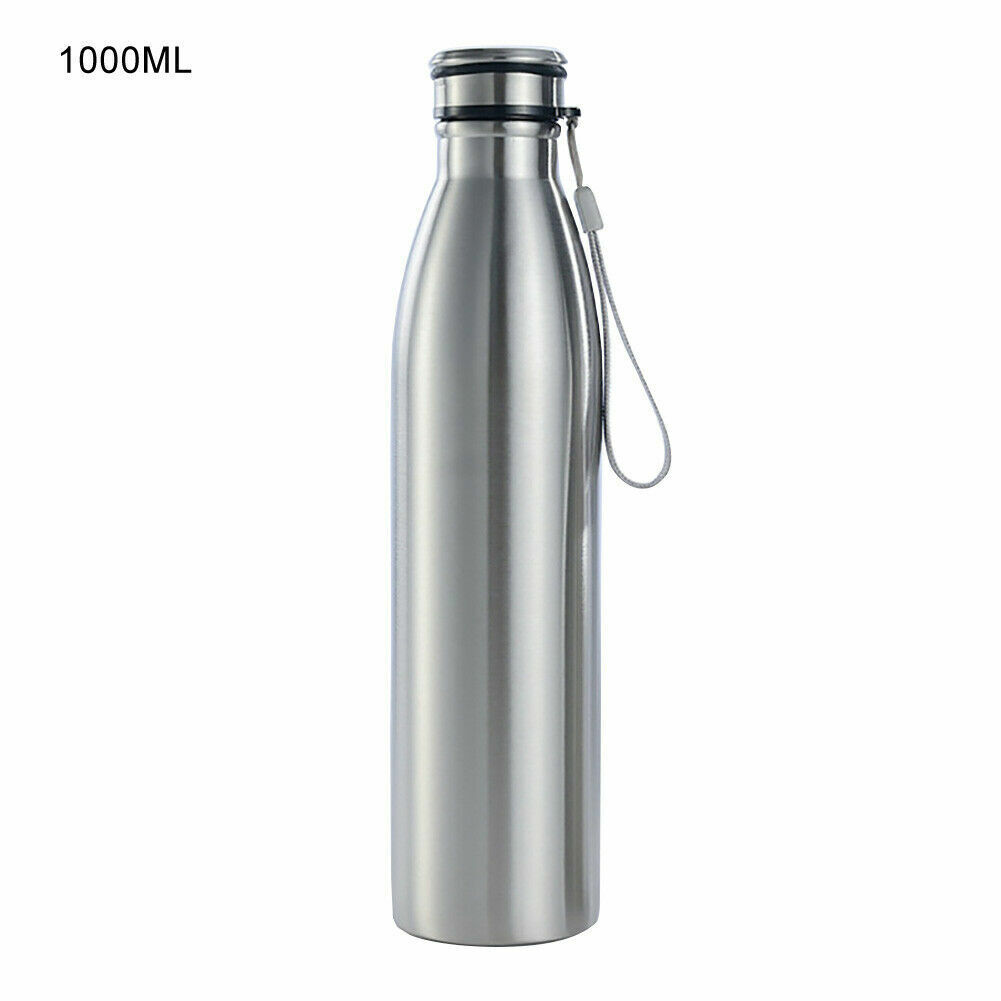 Stainless Steel Bicycle Water Bottle Single Walled Vacuum Insulated Metal Flask