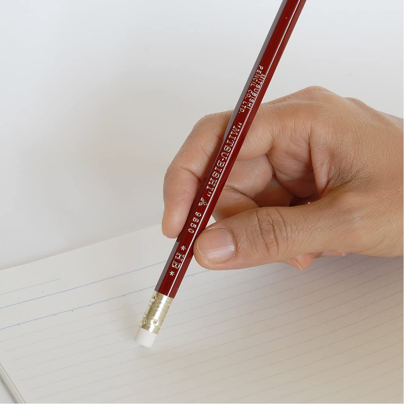 Mitsubishi Pencil with Pencil Eraser 9850 Hardness HB K9850HB by B. Toys