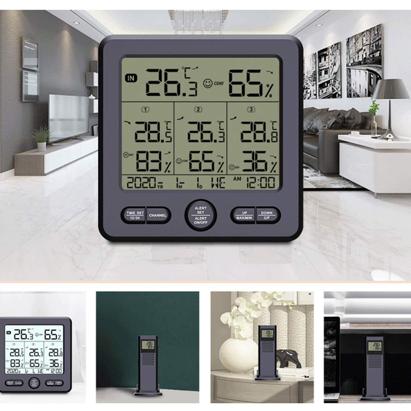 Weather Station Wireless Indoor Outdoor Thermometer, TS?6210 Digital Weather The
