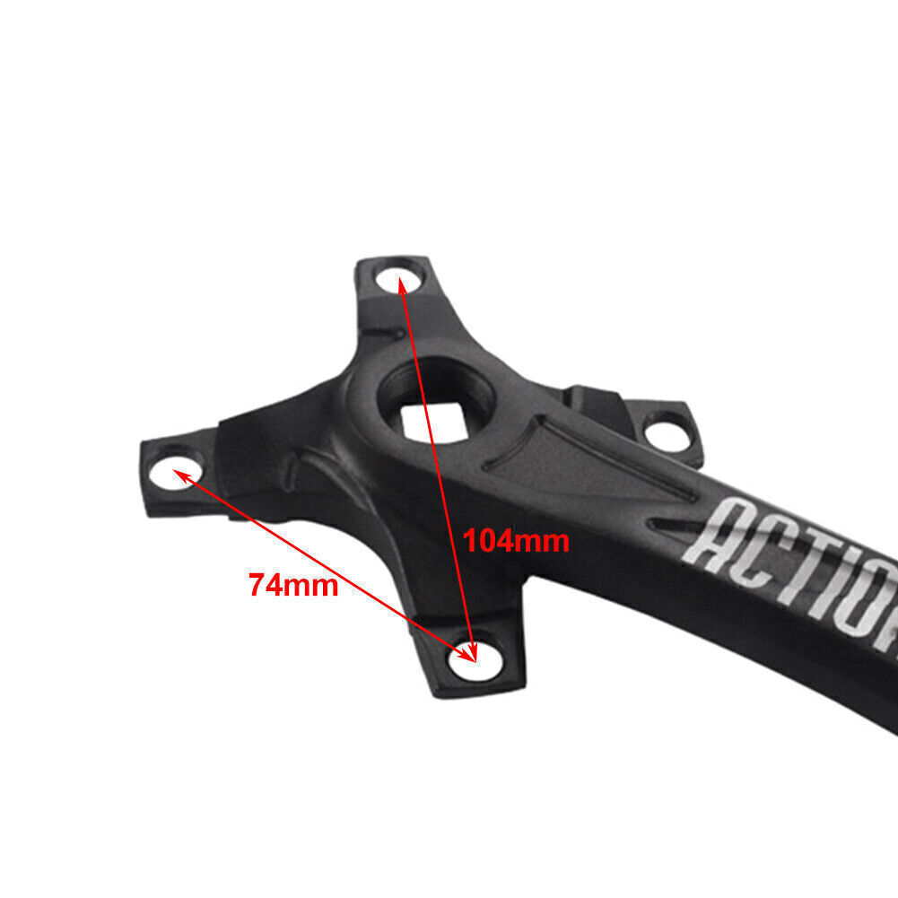 Aluminum Alloy MTB Bicycle Crank Mountain Bike Crankset Length 170mm BCD 104mm