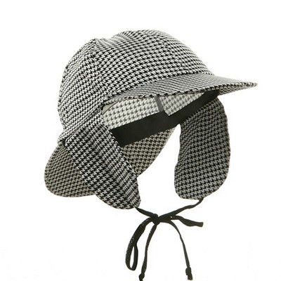 Adult Sherlock Holmes Detective Sleuth Costume Hat With Pipe & Magnifying Glass