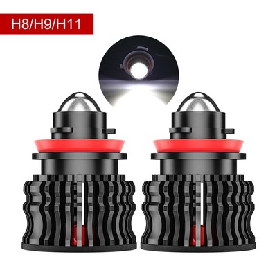 1Pair Car Laser Projector Light Bulb with Lens Headlight 12000LM Canbus No Error