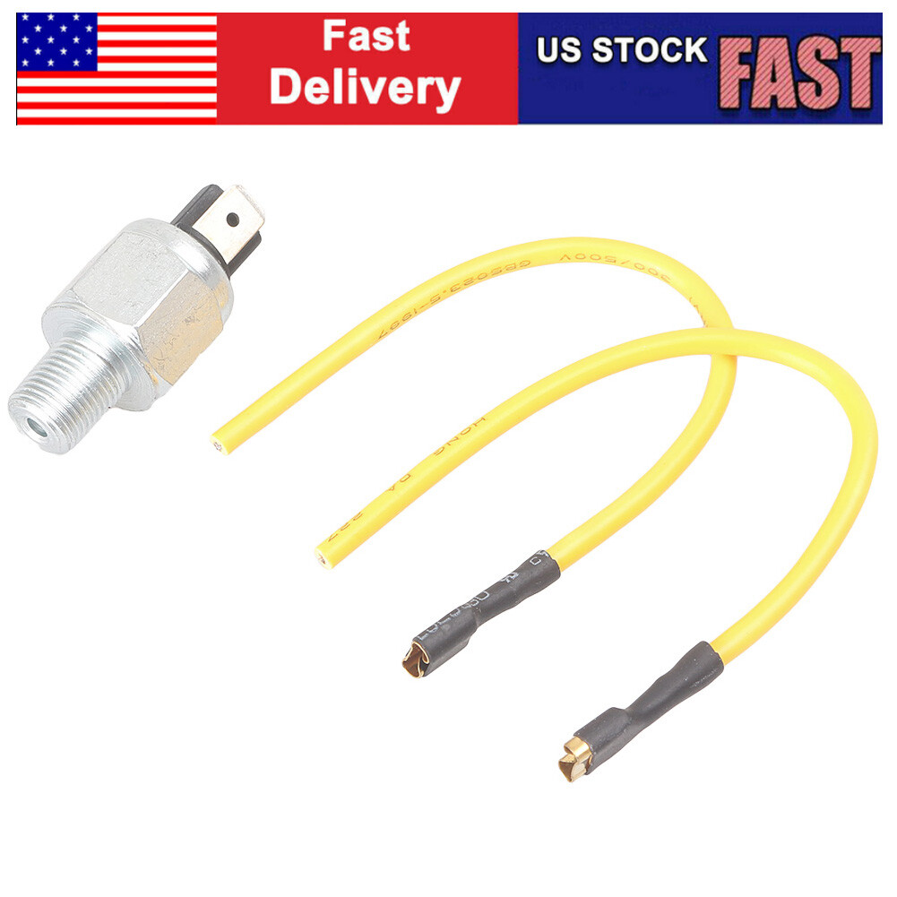 Hydraulic Brake Stop Light Switch Cable Replacement Fit Harley-Davidson Silver