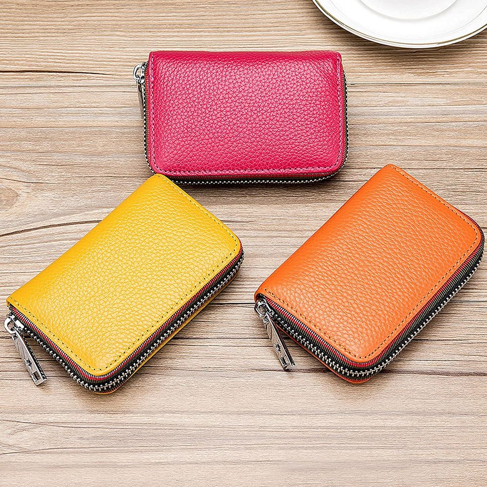 Mens RFID Blocking Leather Bifold Wallet Credit Card ID Holder Zip Around Purse