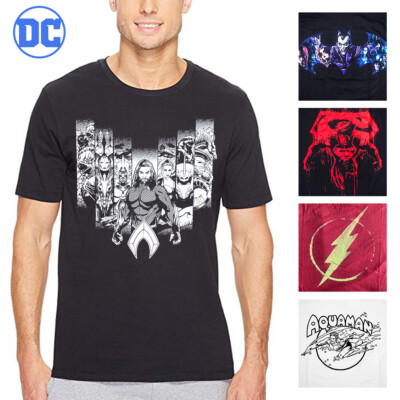 

DC Comics мужская футболка случайный дизайн персонажа футболка с круглым вырезом с коротким рукавом