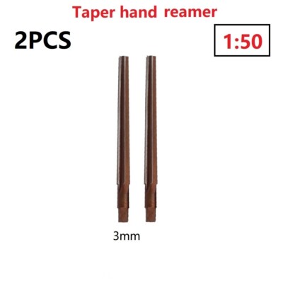2PCS 1:50 Conical Degree Manual Pin Taper Shank Hand Reamer 3/4/5/6/8/10mm