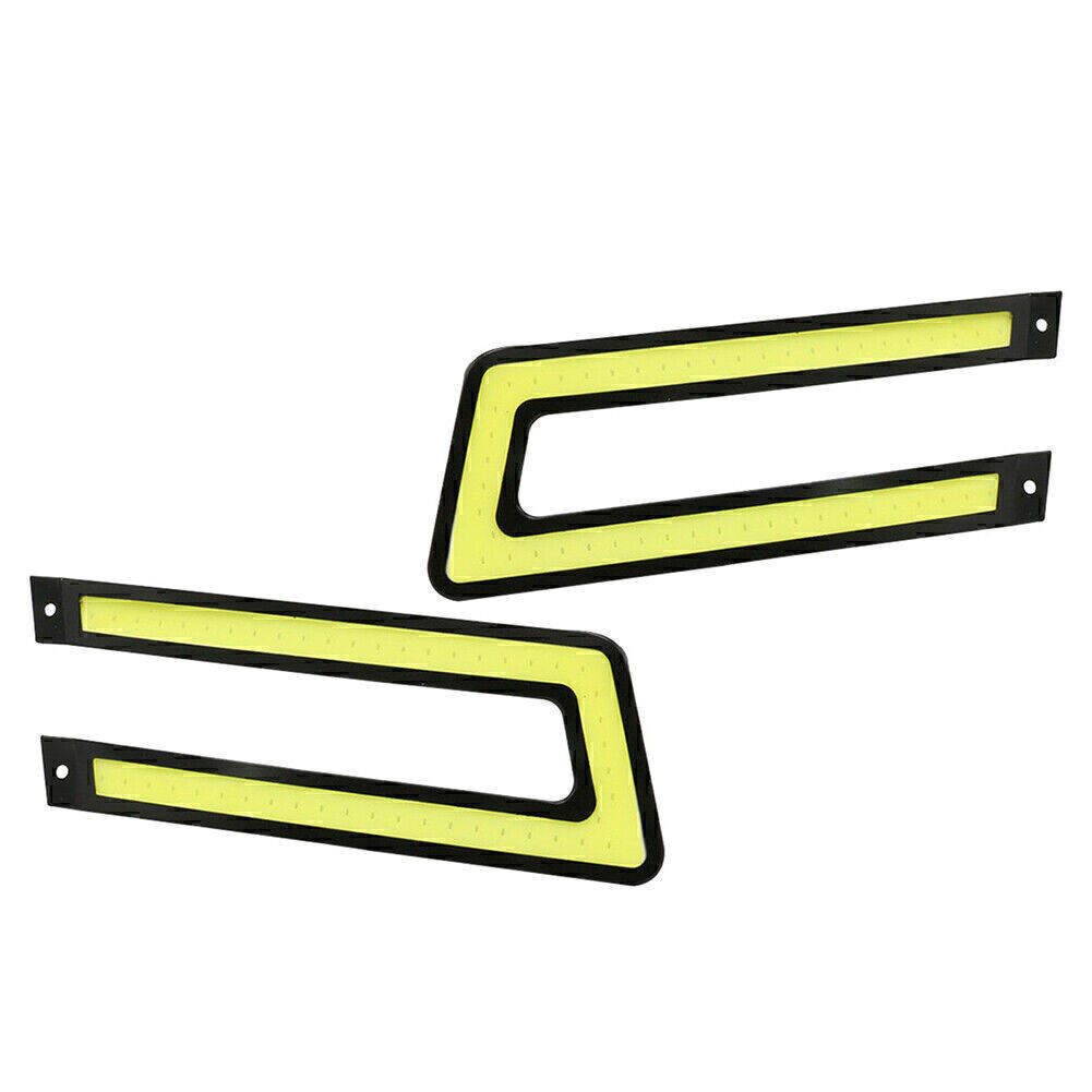 Fit Universal Car White COB DRL LED Daytime Running Light Driving Fog Lamp USA