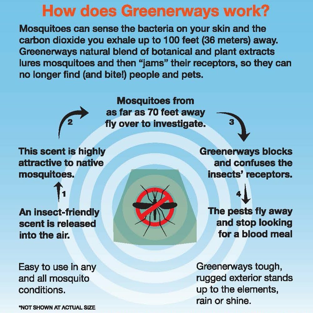 (5Pk)GREENERWAYS ORGANIC Mosquito Repellent  Non-Toxic Organic Insect Repellent