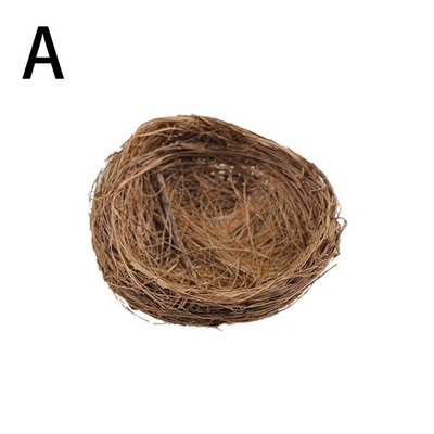 Rundes Rattan-Vogelnest Ostern handgefertigt Selbermachen Simul Basteln Q0 D4P1