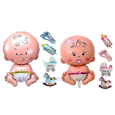 5pcs Boy Girl Baby Shower Foil Helium Balloon Christening Birthday Party Decor