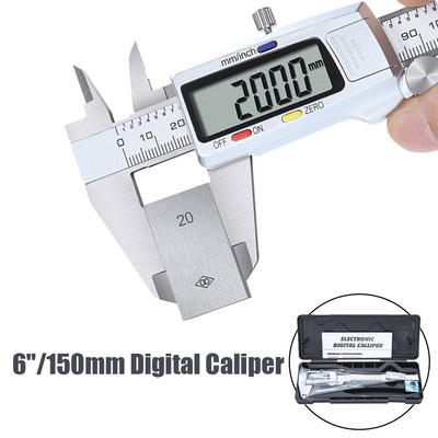 6'' Micrometer Digital Steel Measuring Tool Caliper Vernier Gauge Metric 150mm US