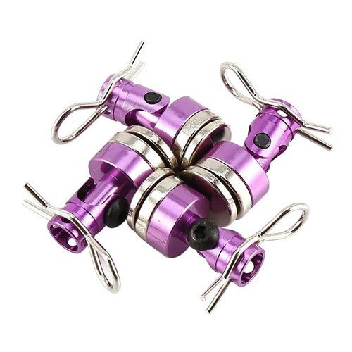 4x Magnetic Invisible Body Post Mount with R clips for 1/10 RC Car etc...
