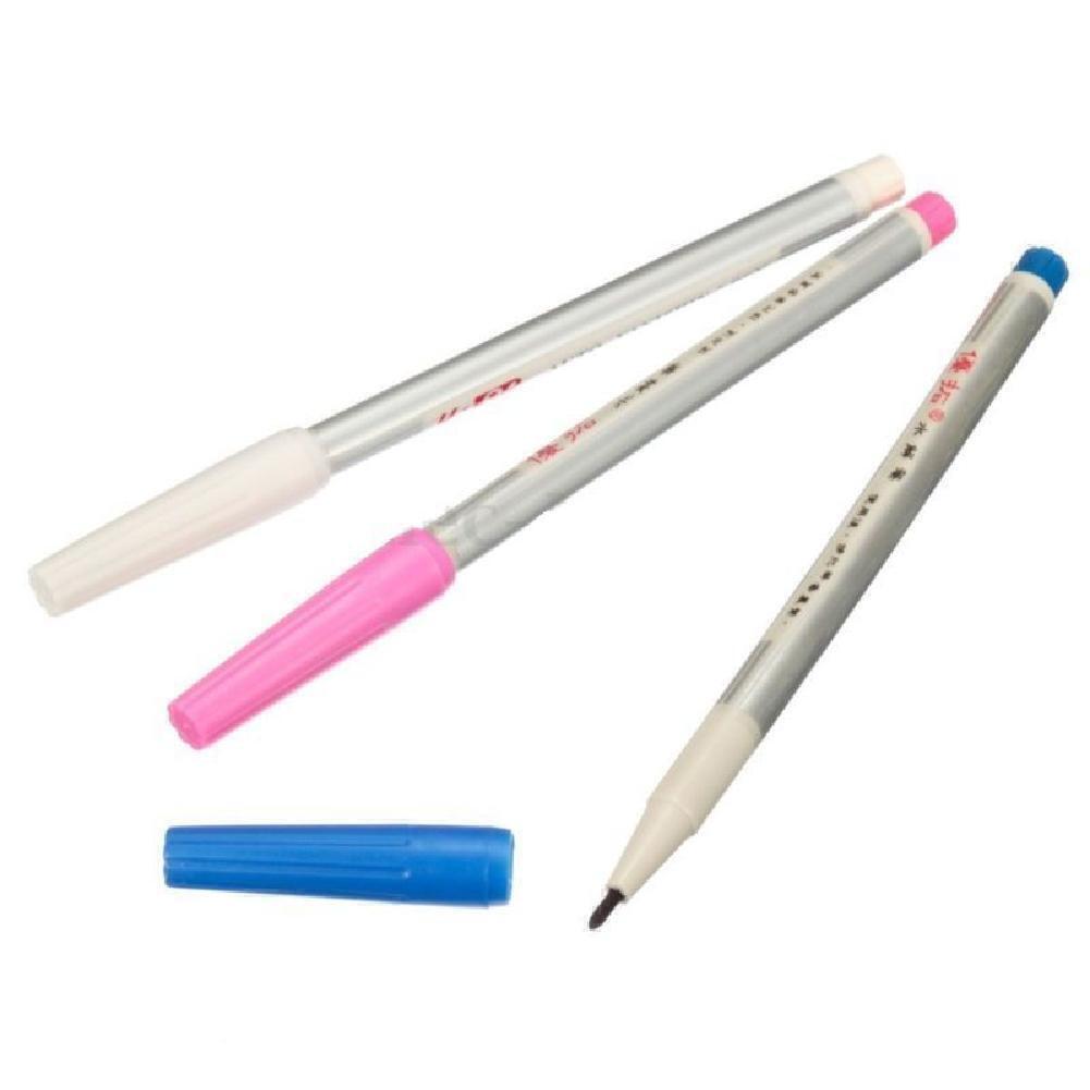 3Pcs/Set Water Erasable Vanishing Fabric Marker Cloth Ink Pen For Sewing Craft