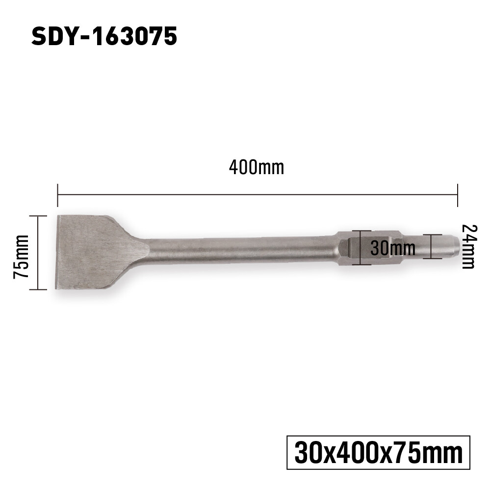 Jack Hammer Extra Wide Chisel / TILE CHIPPER / Jackhammer chisel 75mm