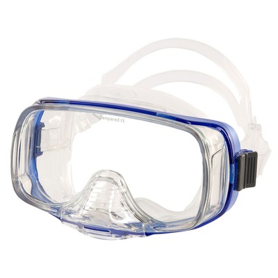 IST M12 Imperial Clear Blue Tri-View Hands-Free Water Purged Mask