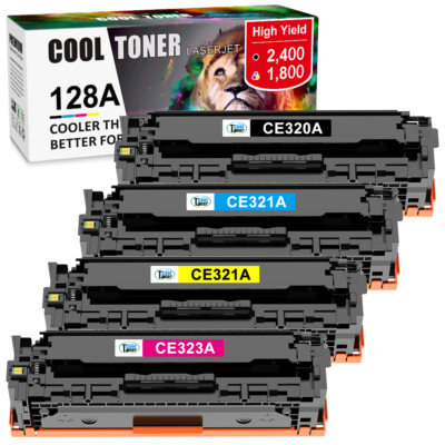 4PK for HP 128A CE320A Toner LaserJet Pro Color MFP CM1415fnw CP1525nw CP1525n