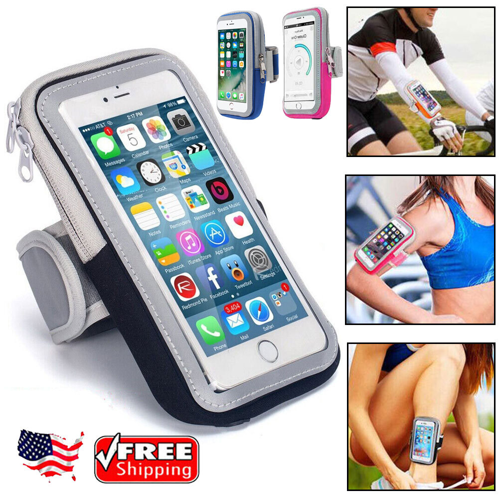 Sports Arm Band Mobile Phone Holder Bag Running Gym Armband 