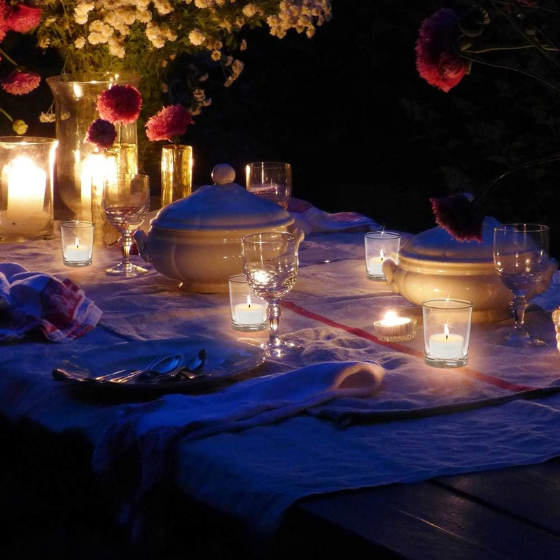 Clear Glass Tealight Candle Holder- Glass Votive Candle Holders Bulk Set of