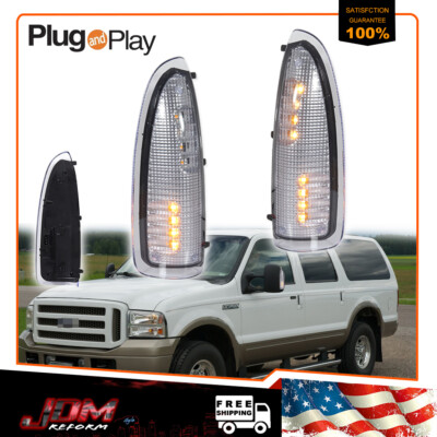 Clear LED Turn Signal Lights Tow Mirror For 03-07 Ford F250 F350 F450 Super Duty