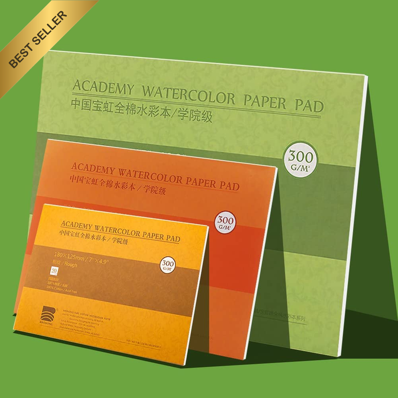 180x125mm Cold Press Watercolor Paper Block 140lb 100% Cotton