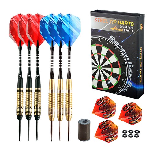 6Pcs 24g Stainless Steel Tips Darts Aluminium Alloy Barrel Shaft with