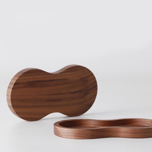 51mm/53mm/58mm Coffee Tamper Holder Filter Stand Walnut Espresso Distributor mat