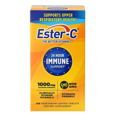 Ester-C Vitamin C 1000 mg Coated Tablets Immune System Booster Stomach-Friend...