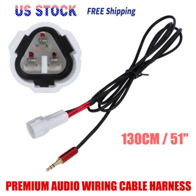 For 2009-20 Kawasaki Vulcan 130cm / 51'' Premium Audio MP3 Cable Harness Wire US