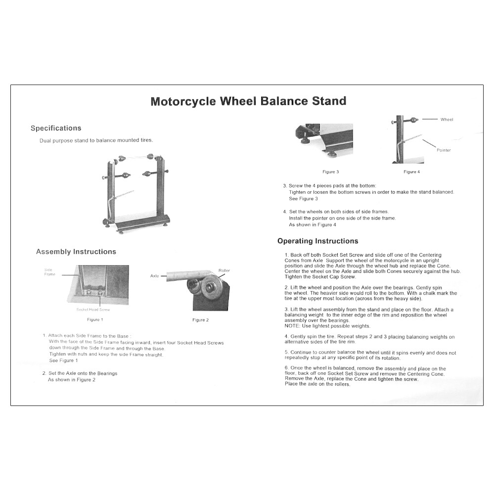 Motorcycle Bike Wheel Balancer Rim Tire Balancing Spin Static Truing Stand