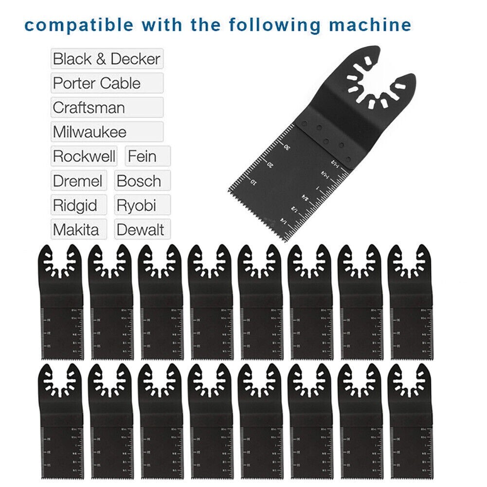 10Pcs Oscillating Multi Tool Saw Blades Wood Metal Cut Cutter For Dewalt Fein