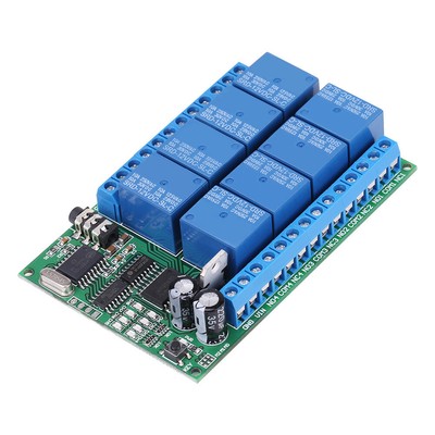 DC 12V 8CH DTMF Relay Phone Voice Decoder Remote Controller Switch Module US