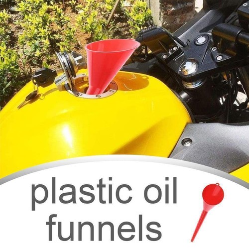 Long Plastic Funnel For Water Liquid Petrol Oil Fuel Refueling Car Motorcycle