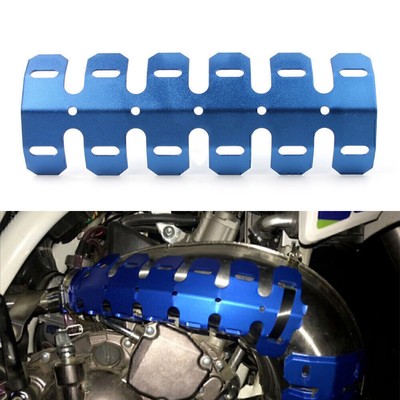 Motorrad Auspuffrohr Hitzeschild Abdeckung Fersenschutz Motor für Dirt Bike Blau