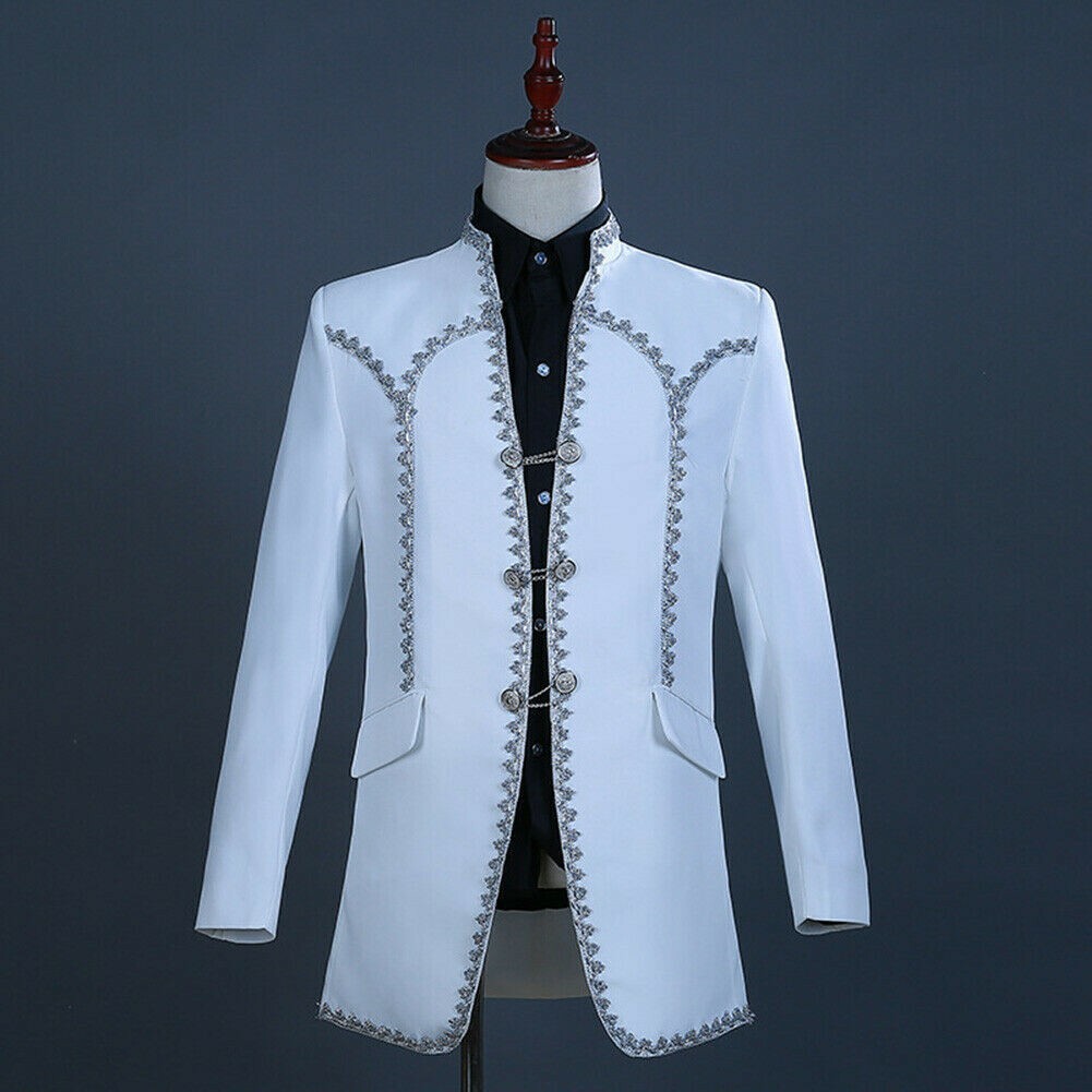 Herren 2 Teile Anzug Jacke Hose Blazer Tunika Court Hussar Chaos Kleid Party