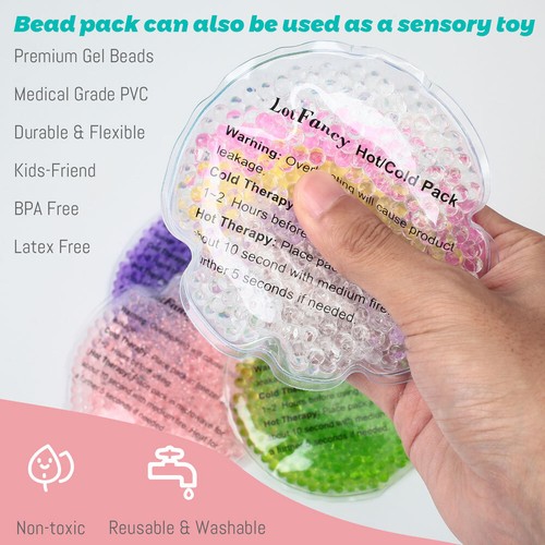 3 Pack Kids Ice Packs for Boo Boos Reusable Hot Cold Packs with Wrap Pain Relief