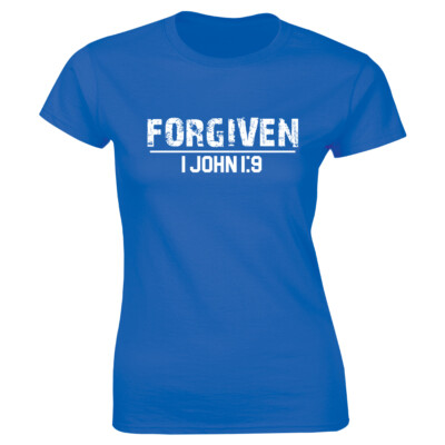 Forgiven 1 John 1:9 Short Sleeve T-Shirt for Women